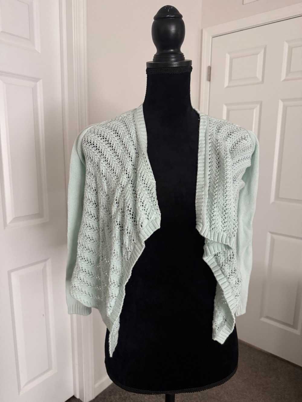 Matilda Jane Mint Open-Front Knit Cardigan